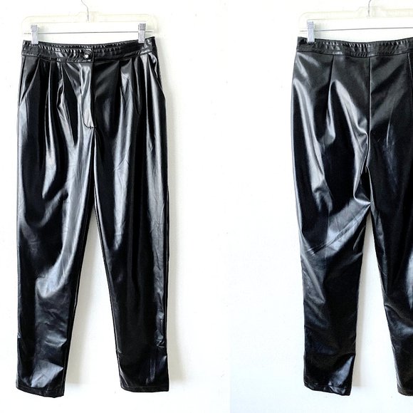 Vegan Black Leather Pants | Faux Leather Pants | PRINCESS POLLY | Rocker Pants 8 - Picture 1 of 9